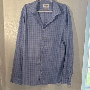 Goodfellow & Co Blue Plaid Casual Button Down Shirt